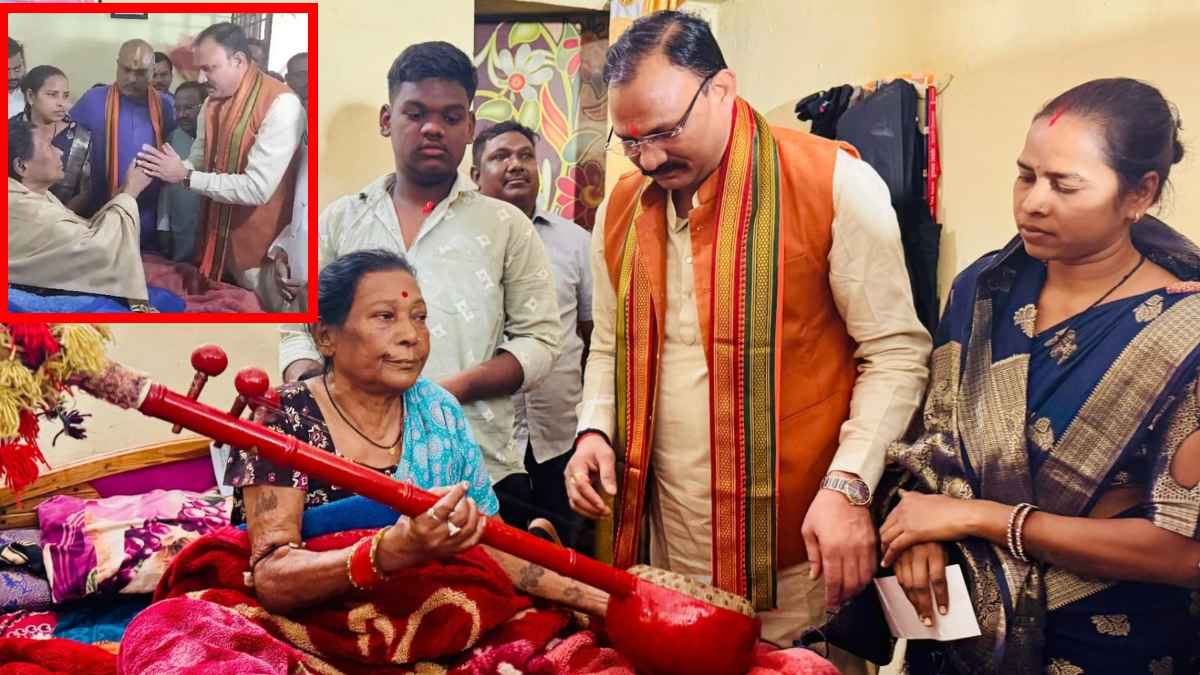तीजन बाई के घर पहुंचे छत्तीसगढ़ के स्वास्थ्य मंत्री, पद्मश्री पंडवानी गायिका से मिलकर पूछा हाल-चाल