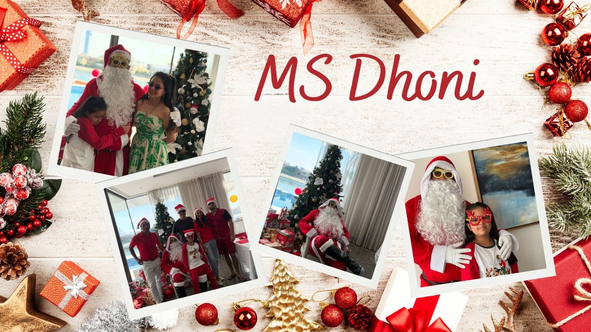 MS Dhoni Christmas Celebration MS Dhoni Christmas Celebration-1