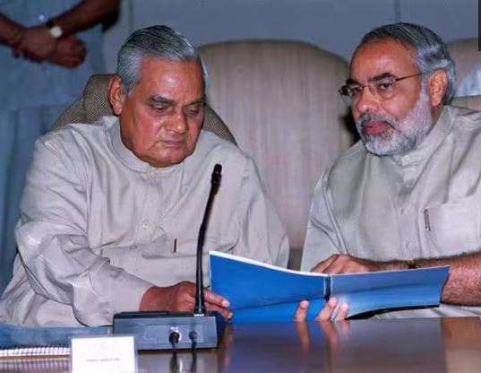 PM Modi and Atal Bihari Vajpayee 