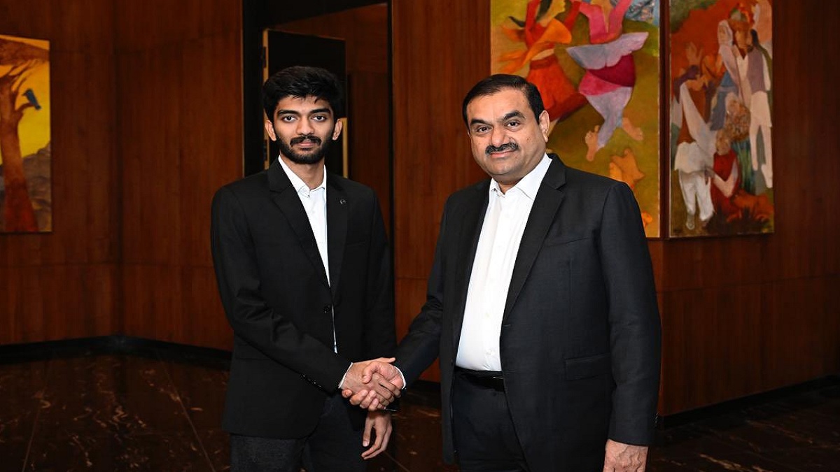 Gautam Adani meet D Gukesh