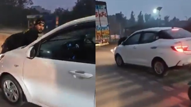 Husband on car bonnet video viral Husband on car bonnet video viral