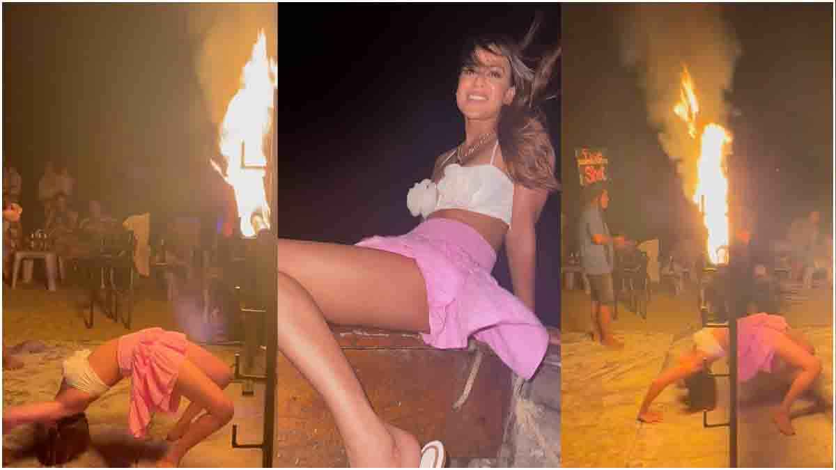 Nia Sharma का आग से खेलते हुए वीडियो वायरल, बाल-बाल बचीं एक्ट्रेस
