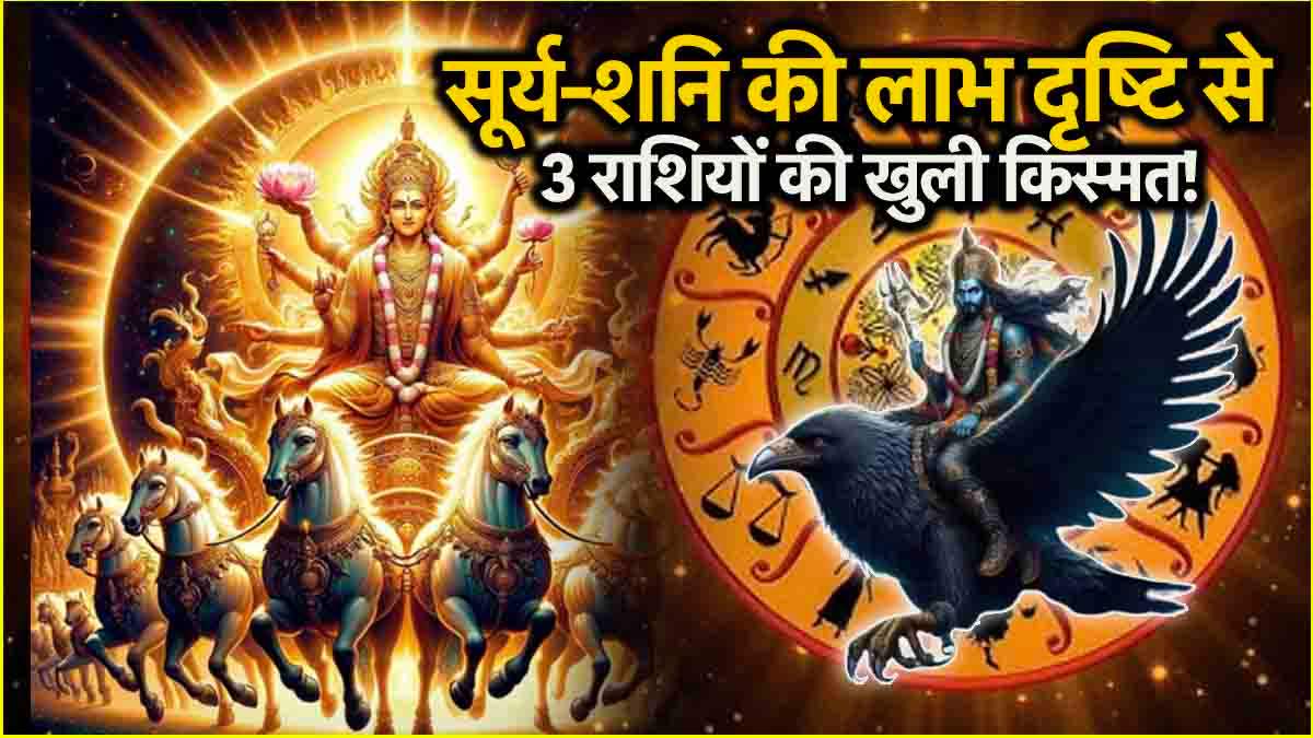 Shani Surya Yuti 2025 Sun and Saturn will be kind to 3 zodiac signs from January 5 There will be increase in car bungalow, money and property