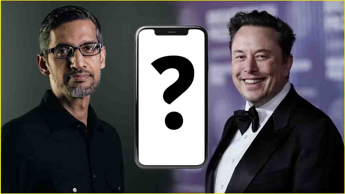 Sundar Pichai and Elon Musk Which Phone Use