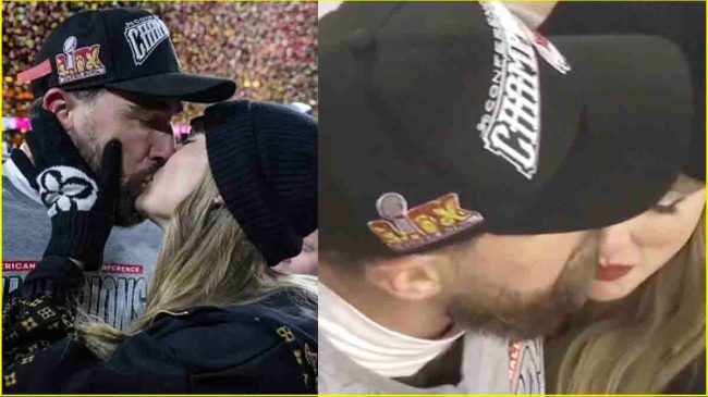 Taylor Swift Travis Kelsey kissing video viral Amidst breakup rumours Taylor Swift Travis Kelsey