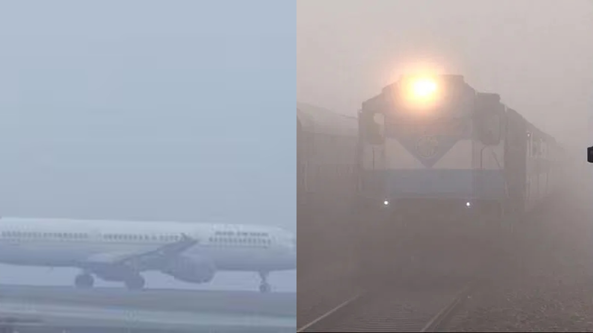 Train flight delayed due dense fog