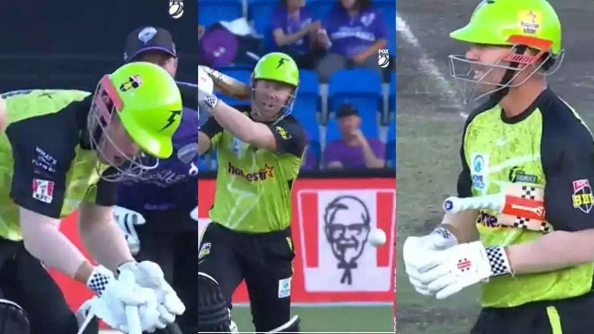 VIDEO: शॉट खेलते ही हाथ में टूटकर झूला बल्ला, सिर पर धड़ाम से लगा बैट, हैरान-परेशान हो गया बल्लेबाज