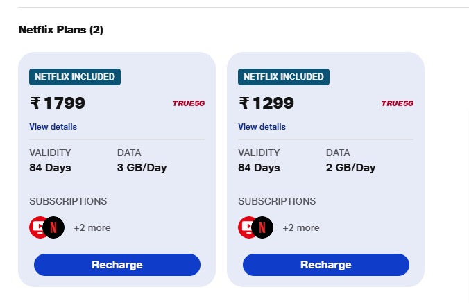 Jio Plans with Free Netflix 2025