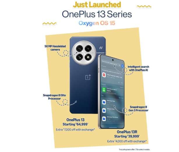 OnePlus 13, OnePlus 13R Price and Discount Offer