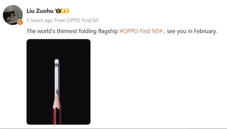 Oppo Find N5 Foldable Phone Features