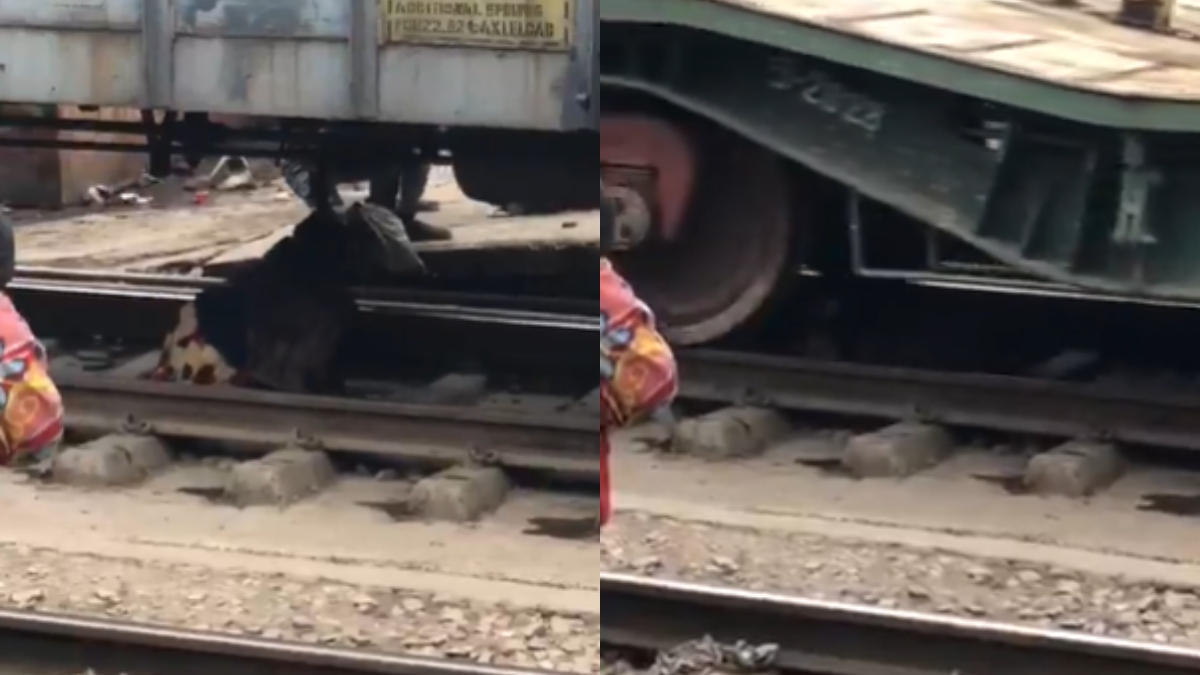 Woman Trapped under Train