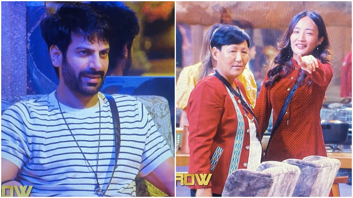 bigg boss 18 family week chum darang mother enter karanveer mehra feel shy