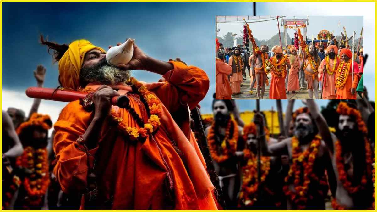 Mahakumbh 2025 On the occasion of New Year procession of Atal Akhara took out in Prayagraj hundreds of Naga Sadhus were seen