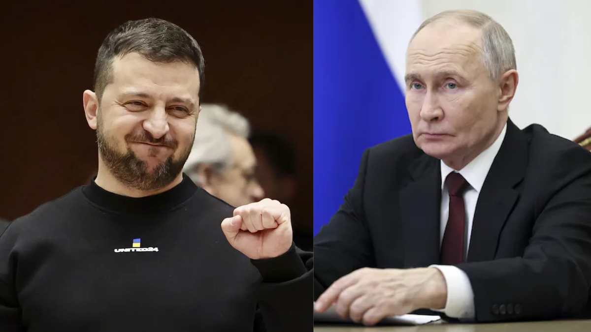 Volodymyr Zelenskyy and vladimir putin