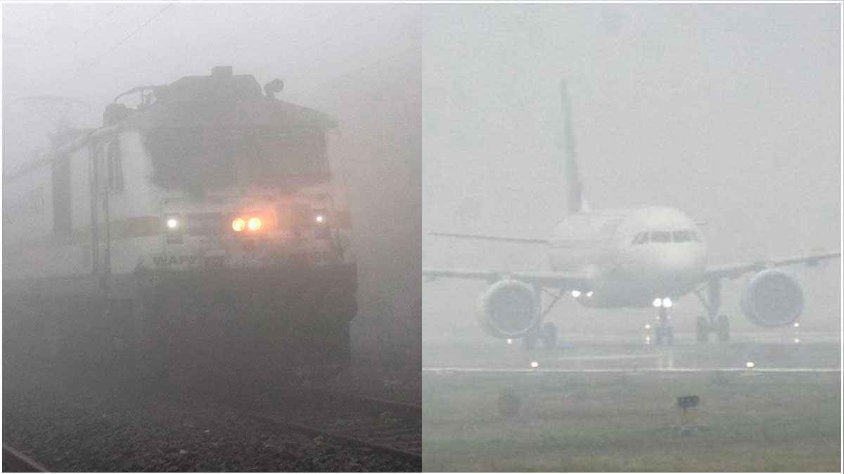 Train Flights Fog Impact