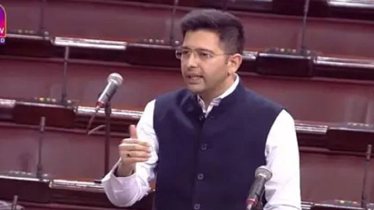 AAP MP Raghav Chadha in Rajya Sabha