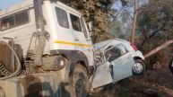 Bahraich Dumper Car Accident