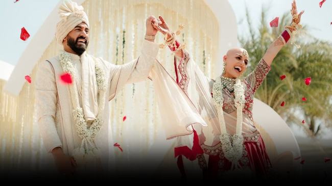 indian bride neehar sachdeva bald look viral on social media alopecia Bald Look Bride