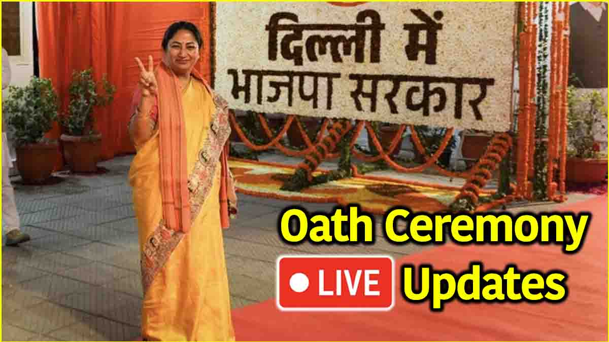 Delhi CM Rekha Gupta Oath Ceremony Live Updates