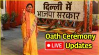 Delhi CM Rekha Gupta Oath Ceremony Live Updates