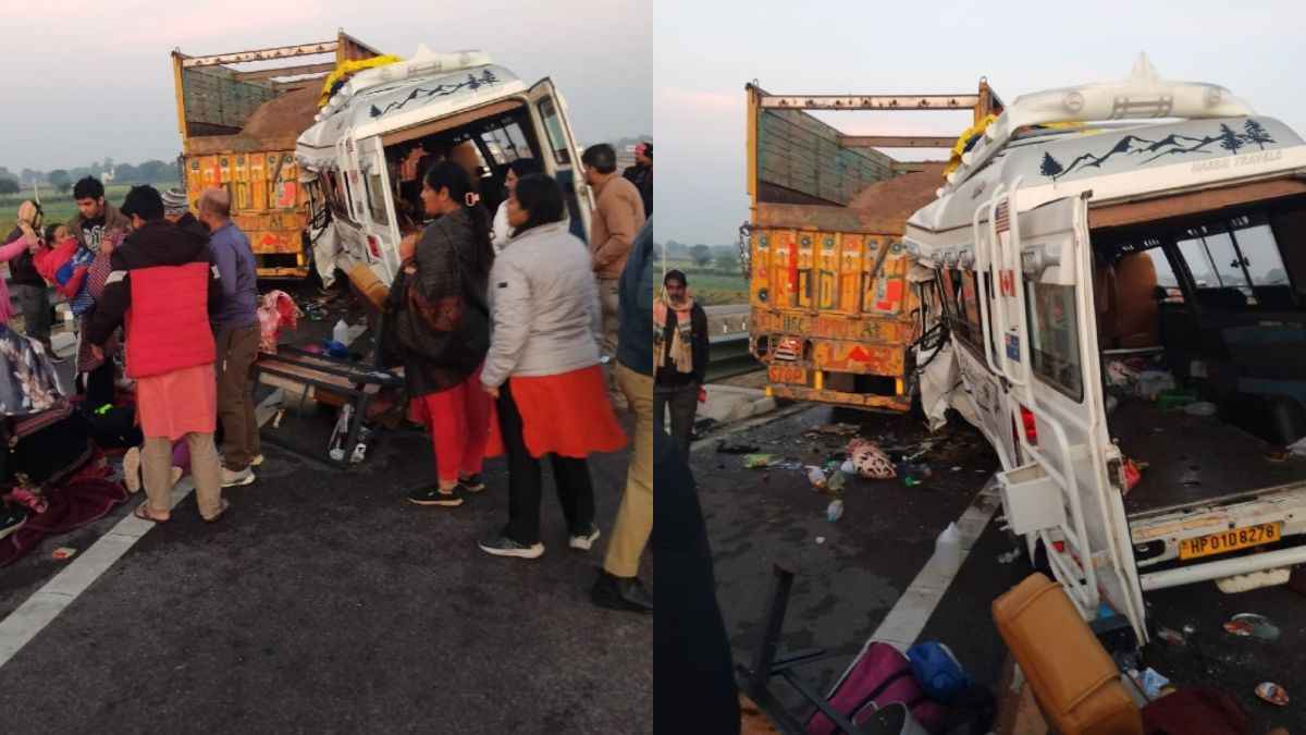 महाकुंभ से लौटते वक्त हमीरपुर में भीषण सड़क हादसा, बुंदेलखंड एक्सप्रेसवे पर खड़े ट्रक से टकराई बस
