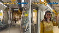 Influencer Divyata Upadhyay shared a viral video of Agra Metro