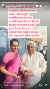 Kangana Ranaut, Javed Akhtar 