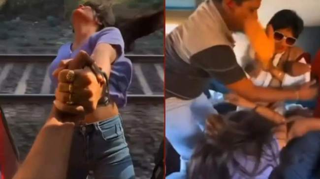 Moving Train Stunt Video Viral Moving Train Stunt Video Viral