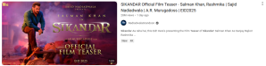 Sikander Teaser