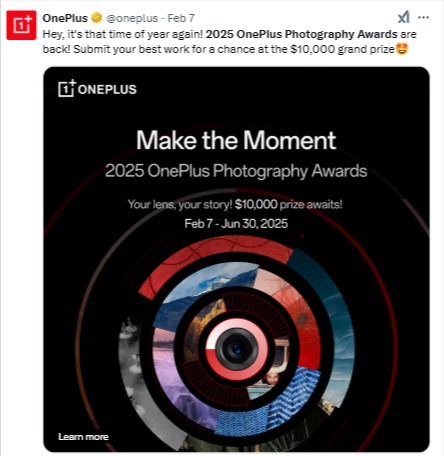 OnePlus Photography Awards 2025