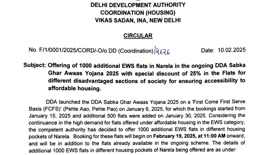 DDA Housing Scheme 2025