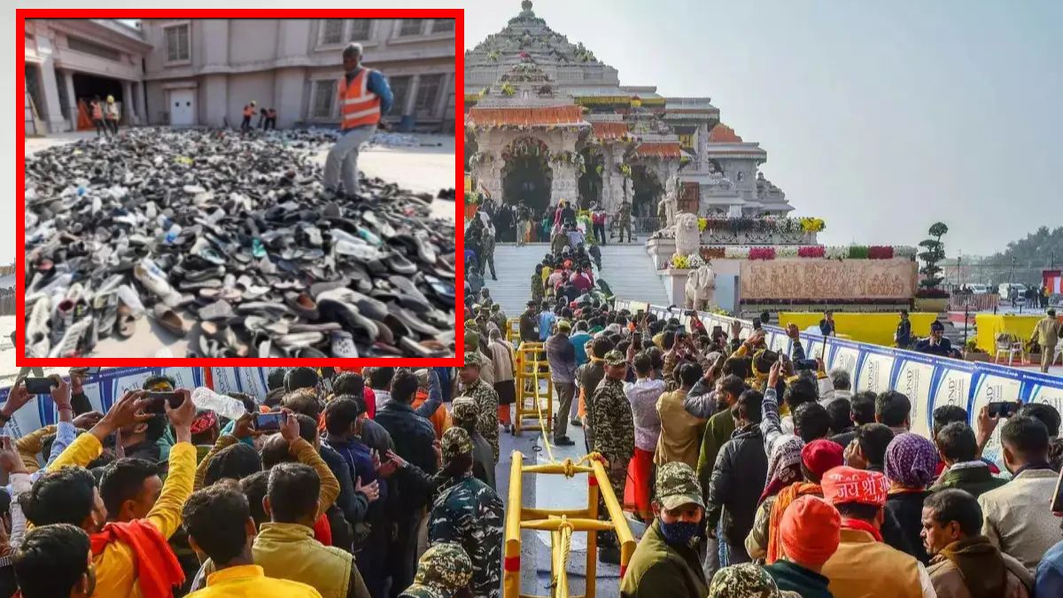 Footwear Abandoned At Ayodhya Ram Temple