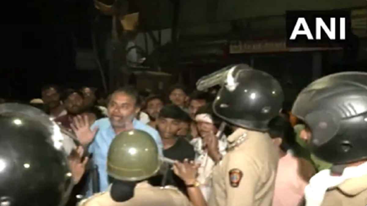 Heavy Police presence in Mahal area of ​​Nagpur