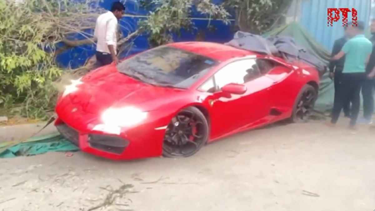 Lamborghini car driver ran over workers
