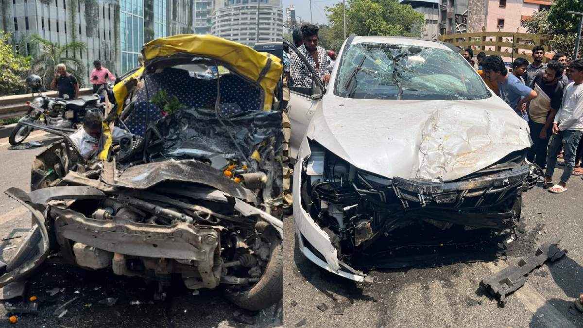 मुंबई में बड़ा हादसा: दो गाड़ियों के बीच भयंकर टक्कर, ड्राइवर समेत महिला की मौत
