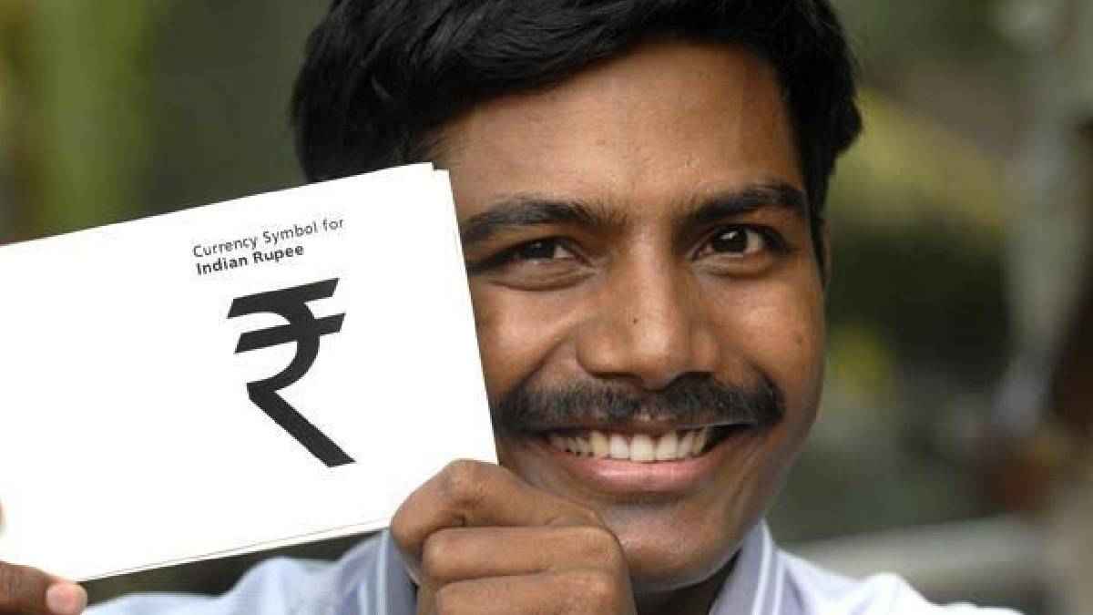 Udaya Kumar Dharmalingam designed rupees symbol tamilnadu