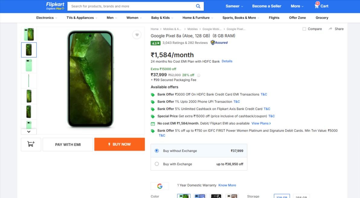 Special discount offer on Google Pixel 8a