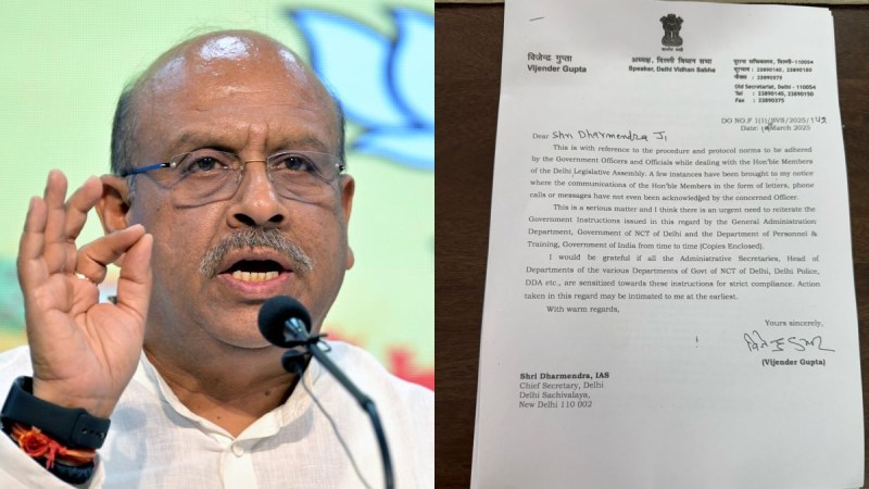 delhi vijendra gupta letter chief secretary officers response