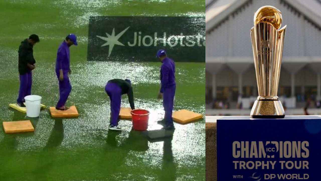 Champions Trophy 2025: PCB ने आईसीसी इवेंट का बनाया मजाक, गंदे पोछे से सुखाते नजर आए पिच, वीडियो वायरल