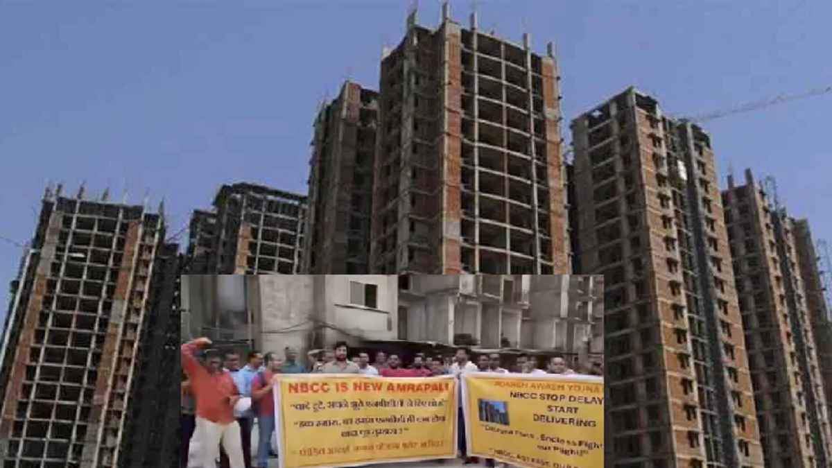 ग्रेटर नोएडा वेस्ट में फ्लैट खरीदारों का फूटा गुस्सा, NBCC के खिलाफ खोला मोर्चा