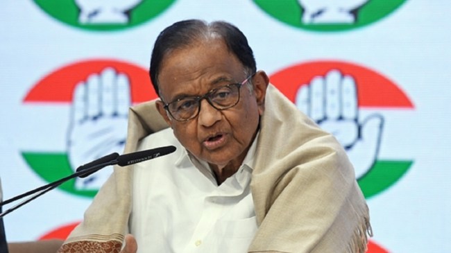 Congress leader P Chidambaram