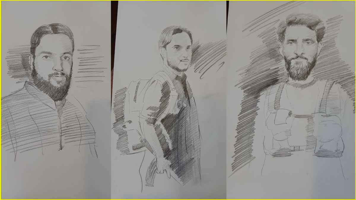 Pahalgam Terror Attack Sketches