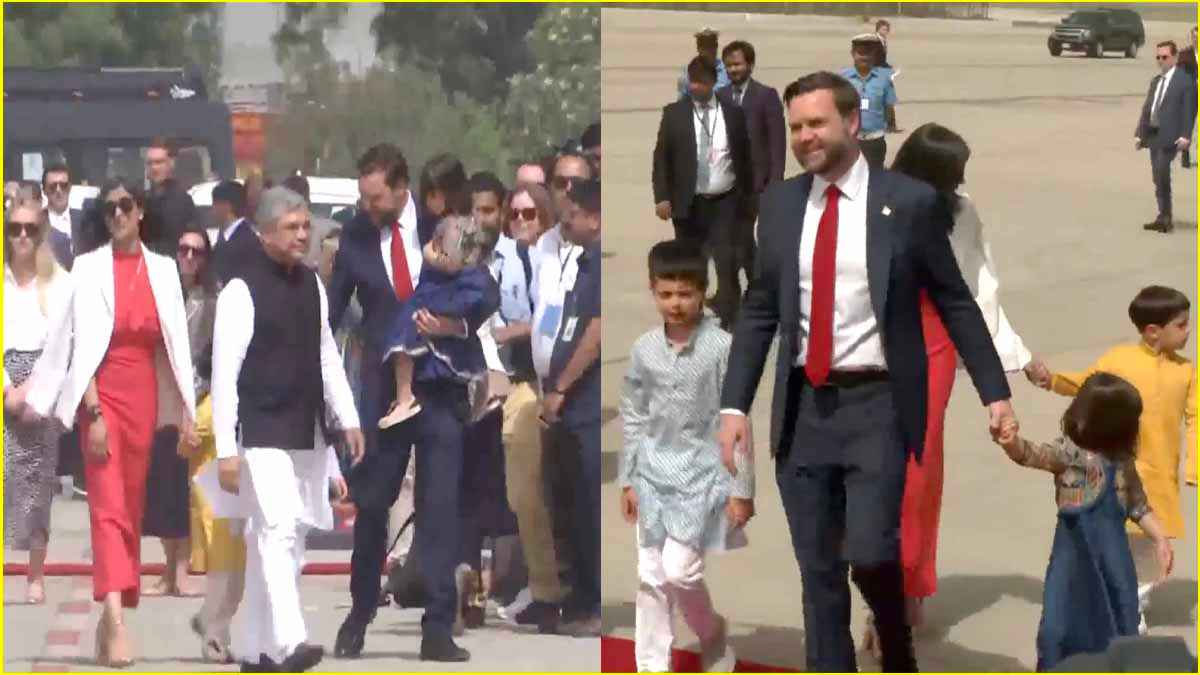 Vice President of the United States, JD Vance, Second Lady Usha Vance, along with their children