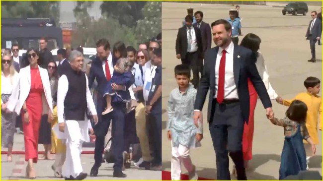 Vice President of the United States, JD Vance, Second Lady Usha Vance, along with their children