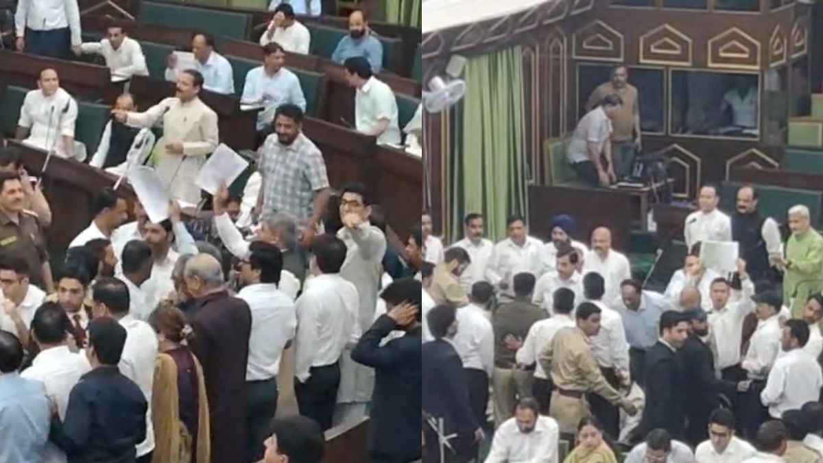 जम्मू-कश्मीर विधानसभा में लगातार तीसरे दिन हंगामा, सदन के बाहर आप और बीजेपी विधायकों में हाथापाई
