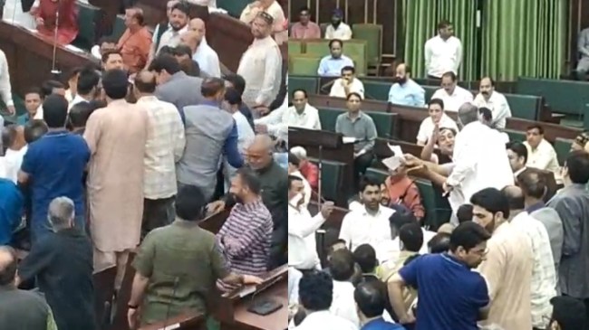 Jammu Kashmir Waqf Bill Assembly Clash