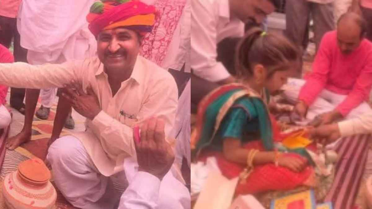नाबालिग की सगाई में लिफाफा देते बीजेपी अध्यक्ष का फोटो वायरल, मचा राजनीतिक बवाल