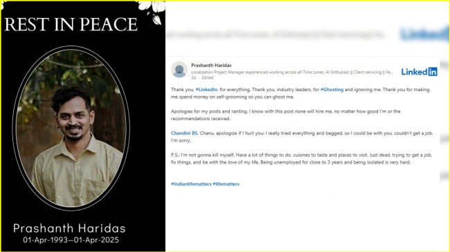 Prashanth Haridas LinkedIn post Viral