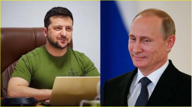 Ukrainian President Volodymyr Zelenskiy and Russian President Vladimir Putin