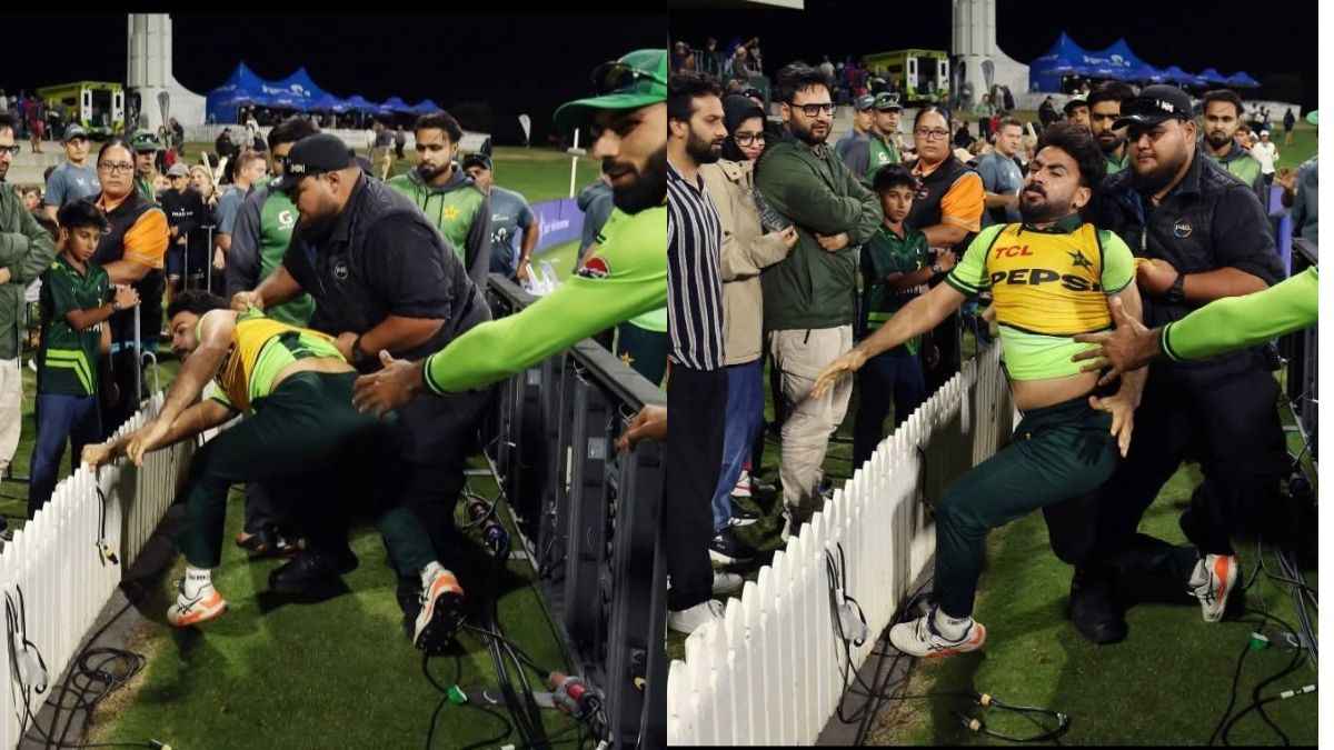 NZ vs PAK मैच में जमकर बवाल, फैन्स से लड़ने पहुंचे पाकिस्तानी क्रिकेटर खुशदिल शाह, वीडियो ने मचाई सनसनी